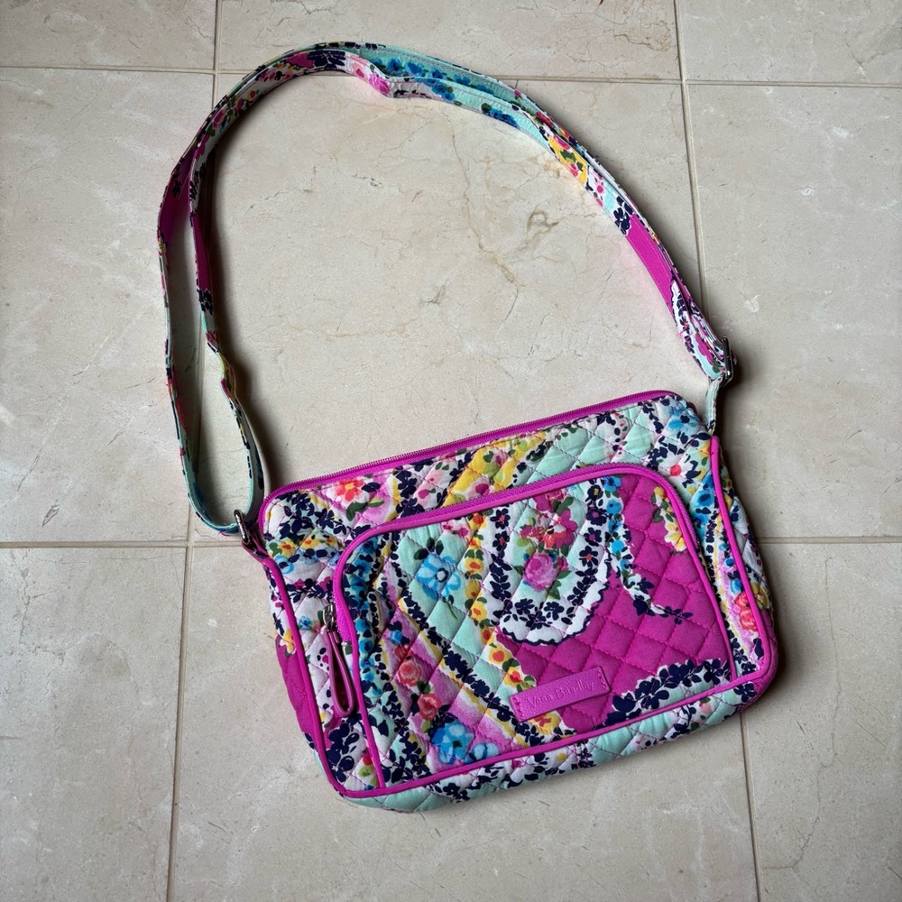 Vera Bradley Iconic RFID Hipster Crossbody Purse in Wildflower Paisley Pattern